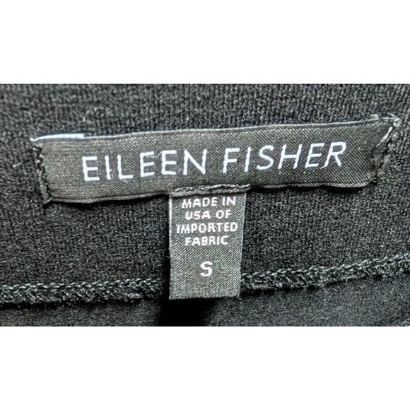 Eileen Fisher Black Viscose Faux Wrap Asymmetrical Hem Black Jersey Midi Skirt S - Picture 4 of 6